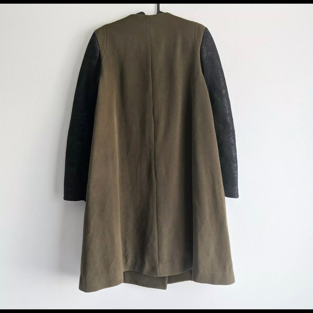 BCBG maxazria Genova two tone olive green pea coat - Picture 5 of 5